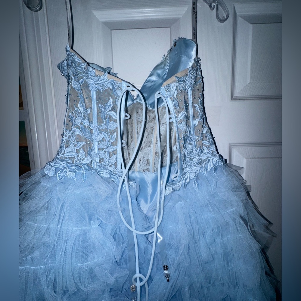 Sherri Hill Light Blue Prom Dress - Picture 6 of 11